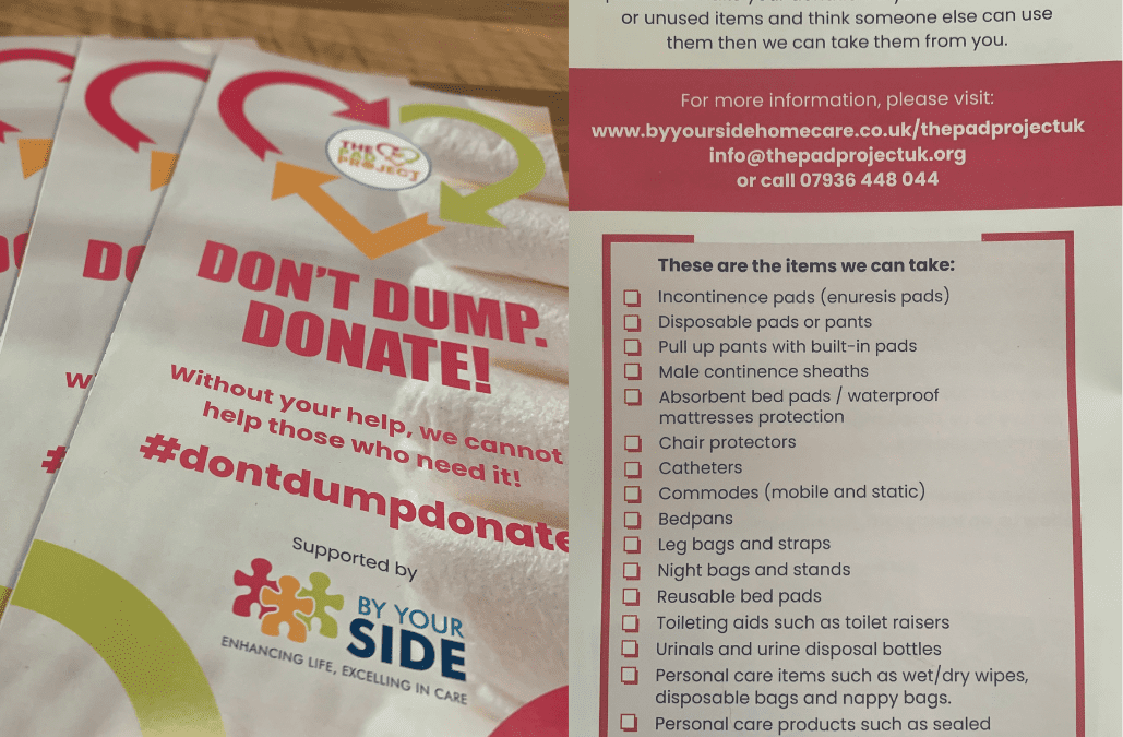 DON’T DUMP, DONATE – The Pad Project UK